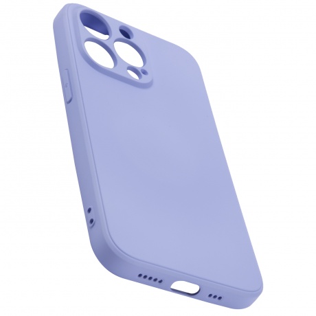 Чехол накладка UNBR?KE liquid silicone case with camera protection для iPhone 13 Pro, фиолетовая - фото 3