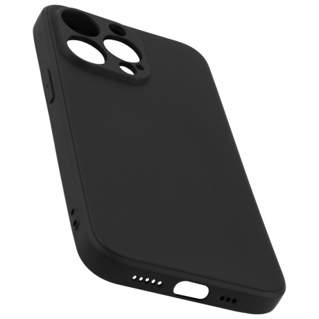Чехол накладка UNBR?KE liquid silicone case with camera protection для iPhone 13 Pro, черная - фото 3