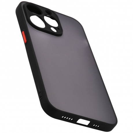 Чехол накладка UNBR?KE matt&amp;color case with camera protection для iPhone 13 Pro, черная - фото 2