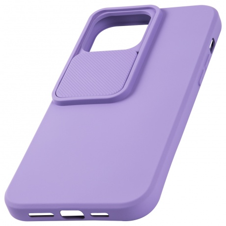 Чехол накладка UNBR?KE soft case with camera slider для iPhone 13 Pro Max, фиолетовая - фото 3