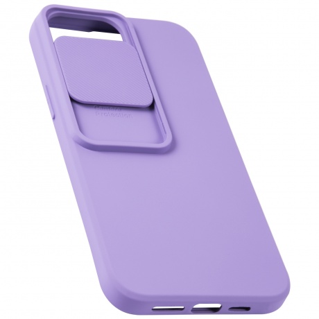 Чехол накладка UNBR?KE soft case with camera slider для iPhone 13 Pro Max, фиолетовая - фото 4
