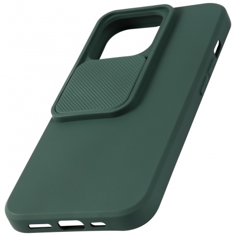 Чехол накладка UNBR?KE soft case with camera slider для iPhone 13 Pro, зеленая - фото 3