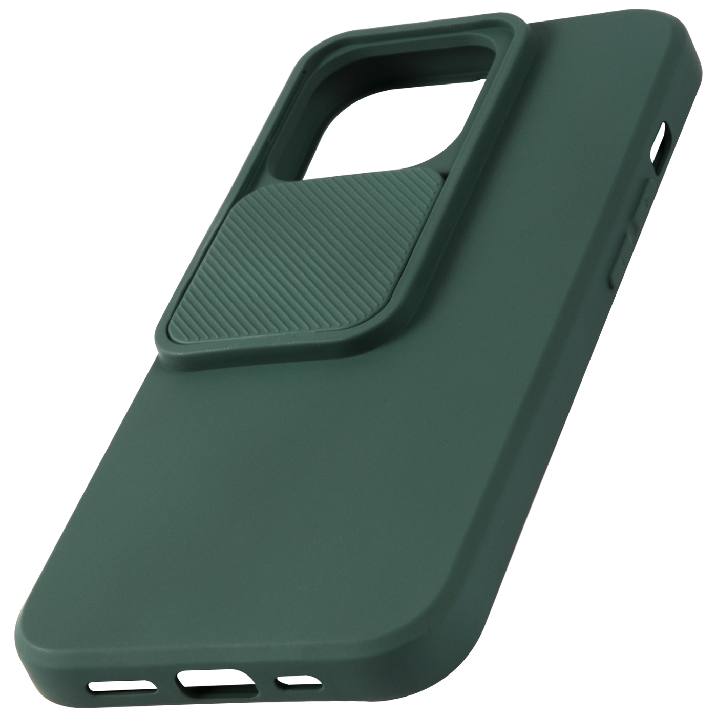 Чехол накладка UNBR?KE soft case with camera slider для iPhone 13 Pro, зеленая - фото 3