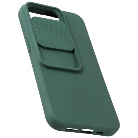 Чехол накладка UNBR?KE soft case with camera slider для iPhone 13 Pro, зеленая - фото 4