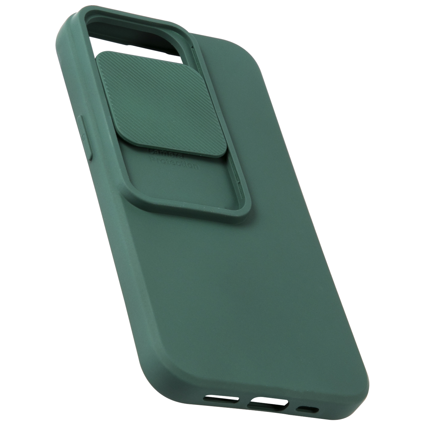 Чехол накладка UNBR?KE soft case with camera slider для iPhone 13 Pro, зеленая - фото 4
