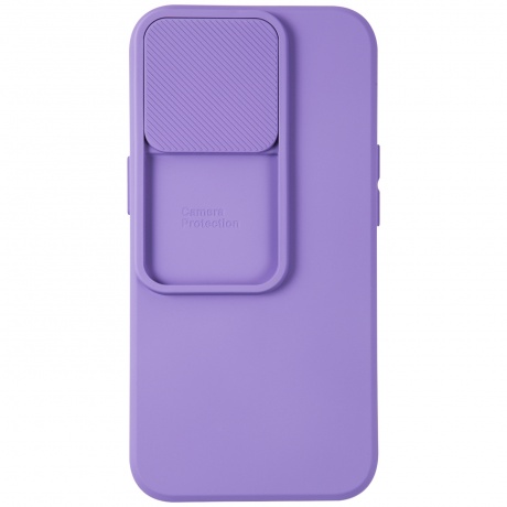 Чехол накладка UNBR?KE soft case with camera slider для iPhone 13 Pro, фиолетовая - фото 2