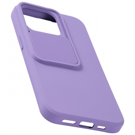 Чехол накладка UNBR?KE soft case with camera slider для iPhone 13 Pro, фиолетовая - фото 3
