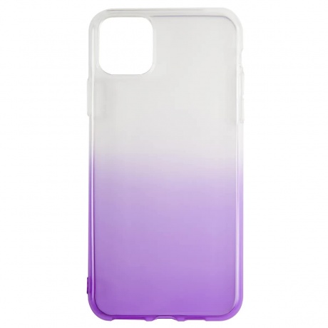 Чехол накладка силикон iBox Crystal для iPhone 11 Pro Max (градиент фиолетовый) - фото 1