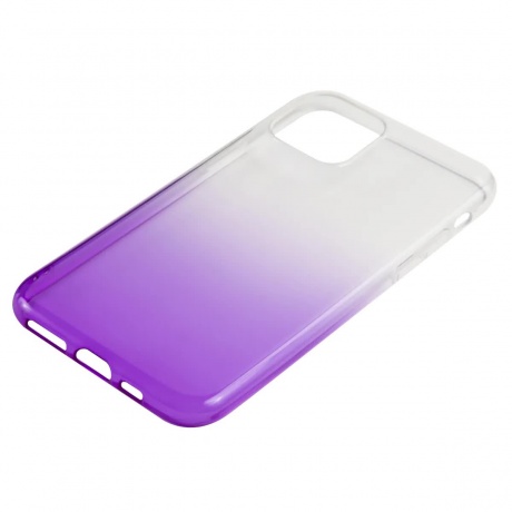 Чехол накладка силикон iBox Crystal для iPhone 11 Pro Max (градиент фиолетовый) - фото 2