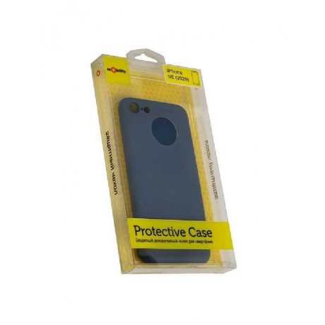 Чехол mObility софт тач для iPhone SE(2020) (синий) УТ000020623 - фото 2
