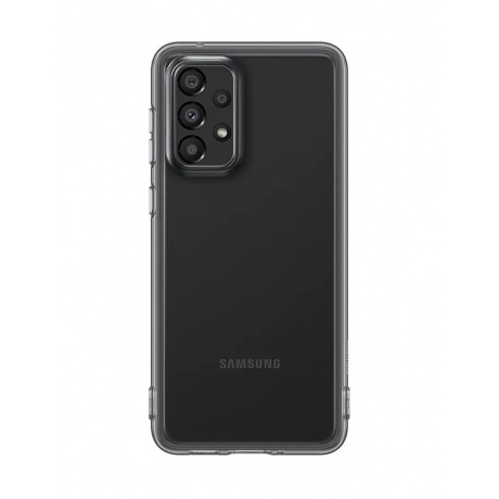 Чехол (клип-кейс) Samsung Galaxy A33 5G Soft Clear Cover черный (EF-QA336TBEGRU) - фото 2