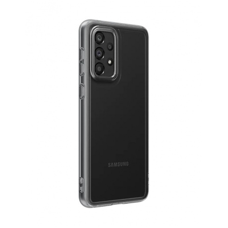 Чехол (клип-кейс) Samsung Galaxy A33 5G Soft Clear Cover черный (EF-QA336TBEGRU) - фото 4