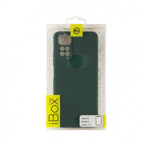 Накладка силикон iBox Case для Xiaomi Redmi Note 11s с защитой камеры зеленый - фото 2