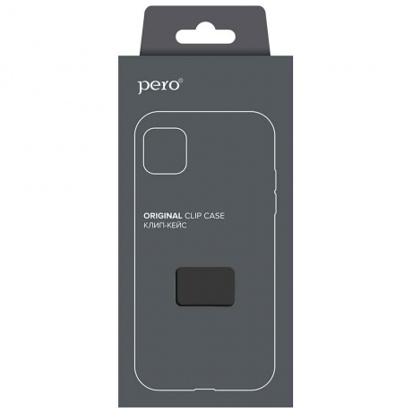 Клип-кейс PERO софт-тач для Realme C35 черный - фото 1