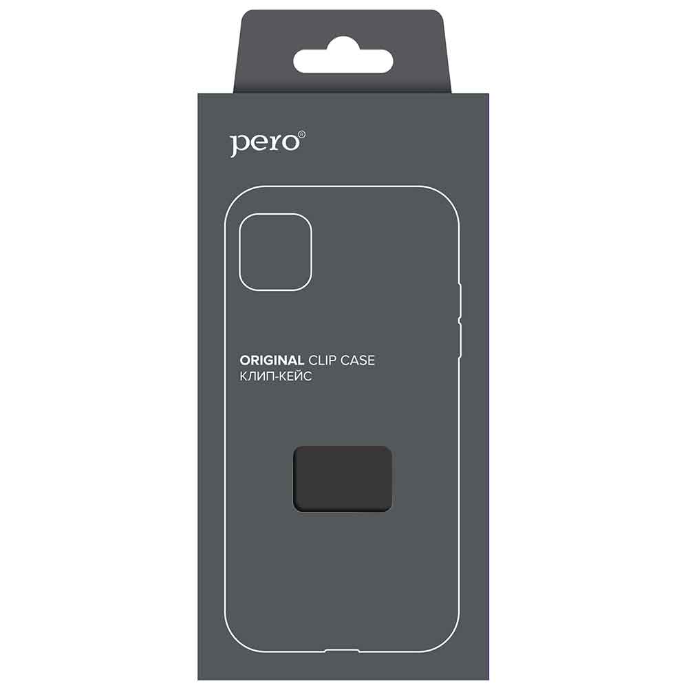 цена Клип-кейс PERO софт-тач для Realme C35 черный