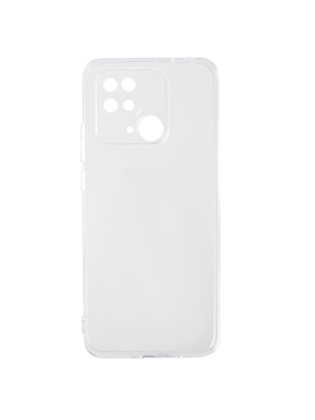 цена Чехол защитный TPU LuxCase для Xiaomi Redmi 10C, Прозрачный, 1,1 мм