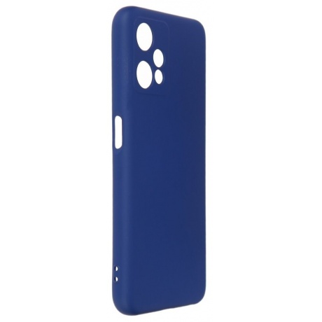 Чехол DF для Realme 9 Pro Silicone с микрофиброй Blue rmOriginal-20 - фото 1