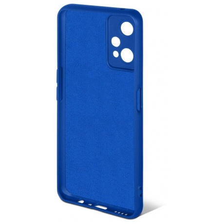 Чехол DF для Realme 9 Pro Silicone с микрофиброй Blue rmOriginal-20 - фото 3