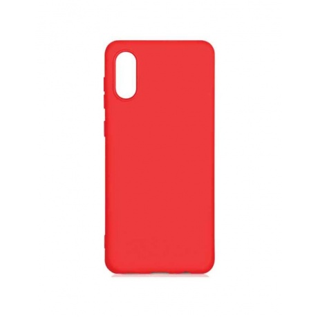 Чехол DF для Samsung Galaxy A02 с микрофиброй Silicone Red sOriginal-27 - фото 1