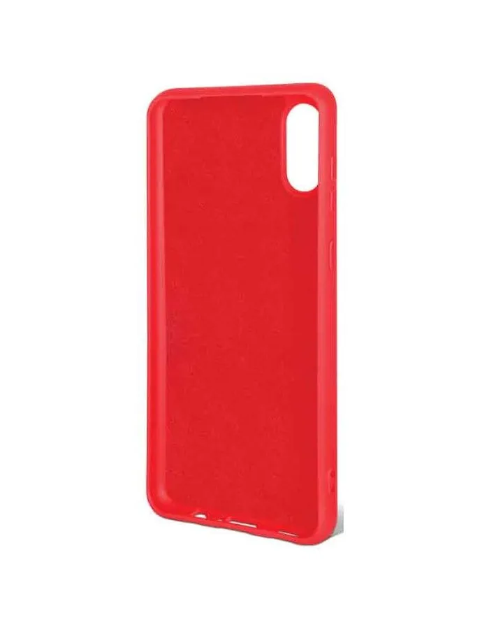 Чехол DF для Samsung Galaxy A02 с микрофиброй Silicone Red sOriginal-27 - фото 2