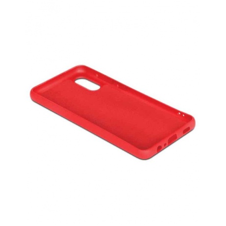 Чехол DF для Samsung Galaxy A02 с микрофиброй Silicone Red sOriginal-27 - фото 3