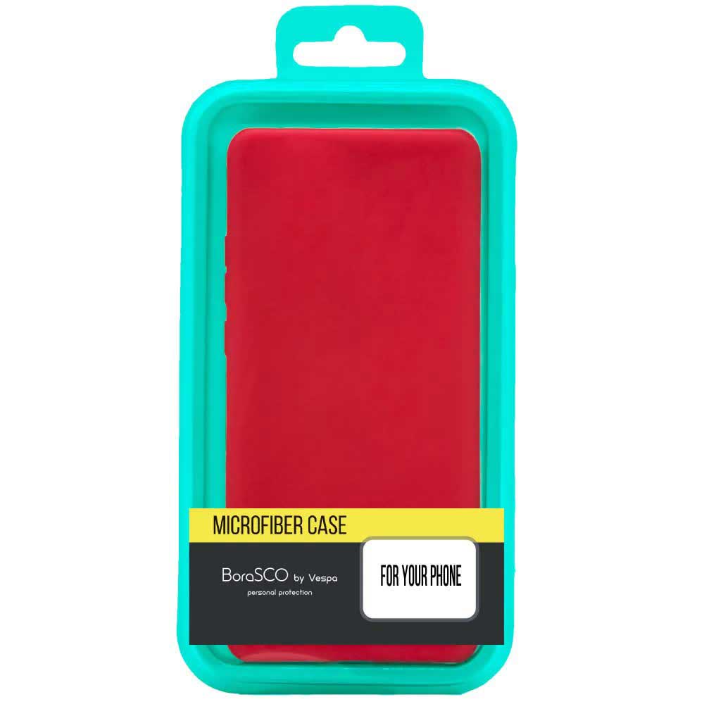 цена Чехол BoraSCO Microfiber Case для Apple iPhone 14 Pro Max красный
