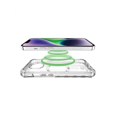 Чехол антибактериальный ITSKINS SUPREME CLEAR для iPhone 14 Plus ( 6.7&quot;), MagSafe/прозрачный - фото 4