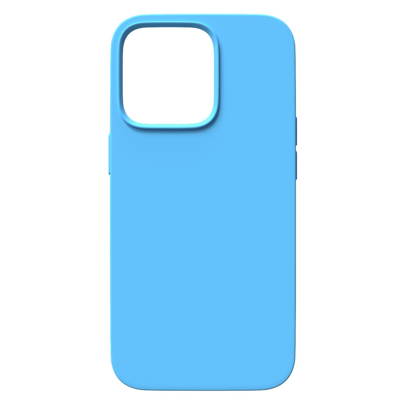 Чехол силиконовый Red Line для iPhone 14 Plus, для MagSafe с микрофиброй, Blue Jay чехол силиконовый red line для iphone 14 pro max с микрофиброй blue jay