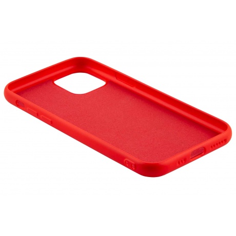 Чехол силиконовый Red Line для iPhone 14 Pro Max, с микрофиброй, Red - фото 3