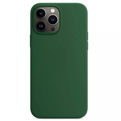 

Чехол силиконовый Red Line для iPhone 14 Pro, для MagSafe с микрофиброй, Pine Green