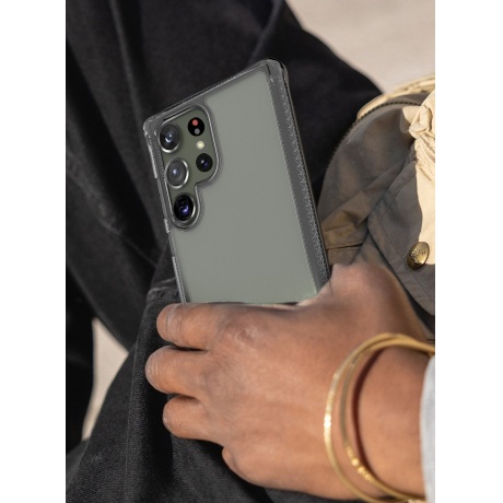 Чехол-накладка ITSKINS HYBRID CLEAR для Samsung Galaxy S23 Ultra, черный/прозрачный - фото 10