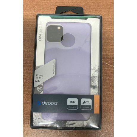 Чехол Deppa Gel Color Case для Apple iPhone 11 Pro Max лавандовый картон 87250 состояние хорошее - фото 3