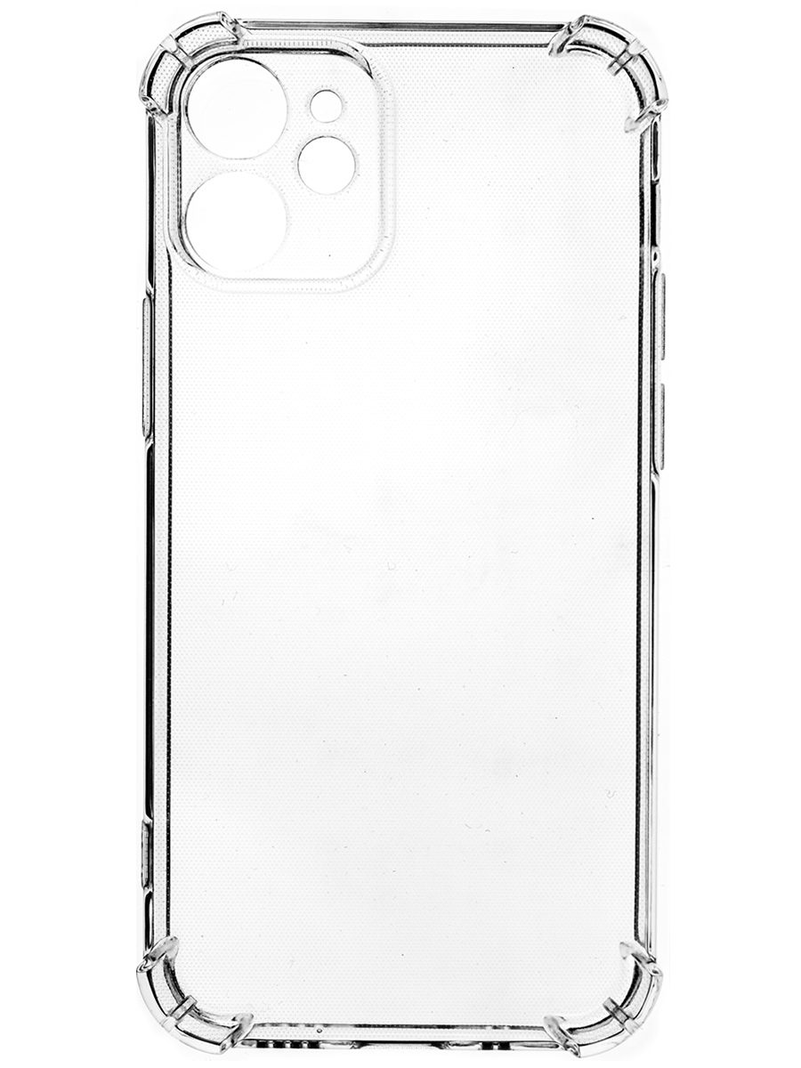 Клип-кейс PERO силикон для Apple iPhone 12 mini прозрачный усиленный клип кейс pero силикон для apple iphone 13 mini прозрачный