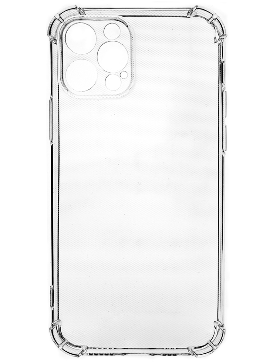 Клип-кейс PERO силикон для Apple iPhone 12 Pro прозрачный усиленный