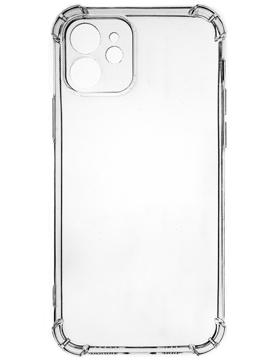 Клип-кейс PERO силикон для Apple iPhone 12 прозрачный усиленный клип кейс pero силикон для apple iphone 13 mini прозрачный