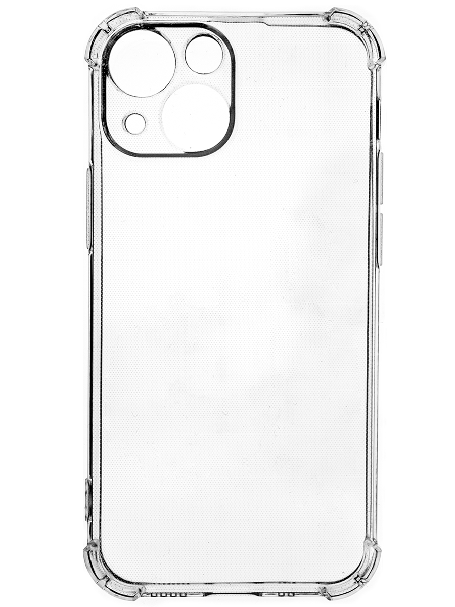 Клип-кейс PERO силикон для Apple iPhone 13 mini прозрачный усиленный фото