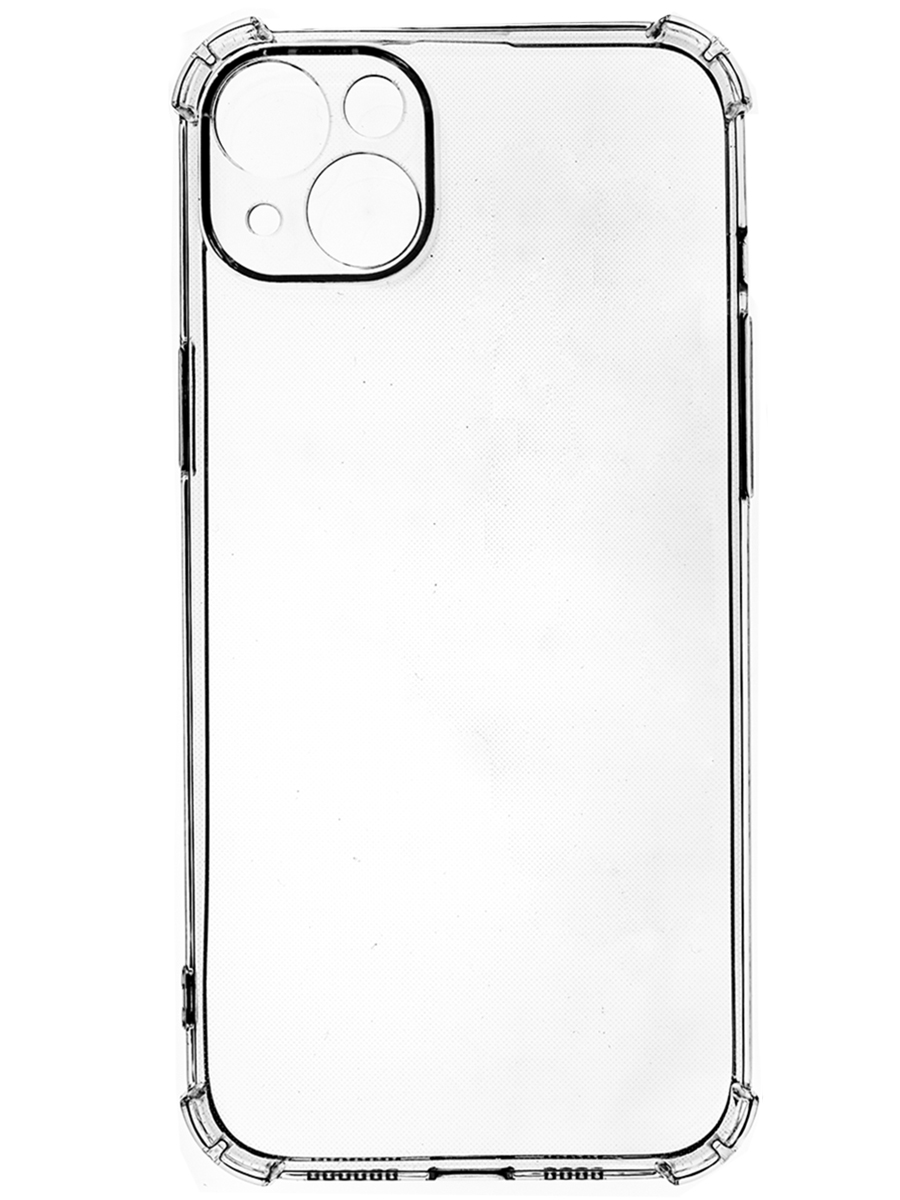 Клип-кейс PERO силикон для Apple iPhone 14 Plus прозрачный усиленный