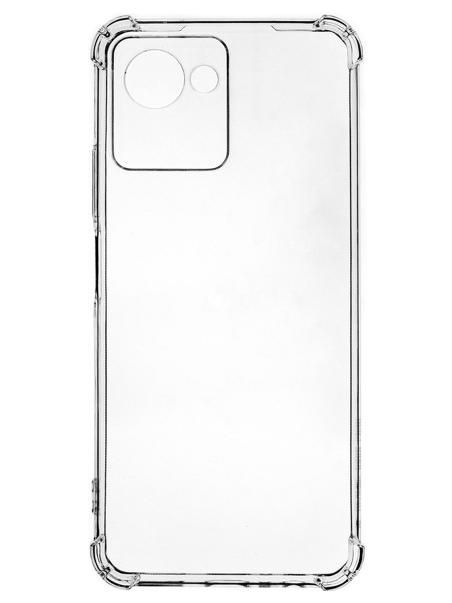 Клип-кейс PERO силикон для Realme C30 прозрачный усиленный фото