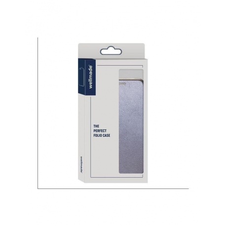Чехол-книжка WELLMADE для Samsung A14 серебристый - фото 3