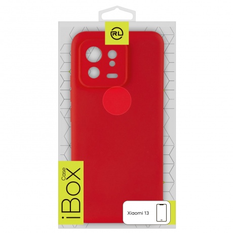 Накладка силикон iBox Case для Xiaomi 13 с защитой камеры и подложкой, красный - фото 1