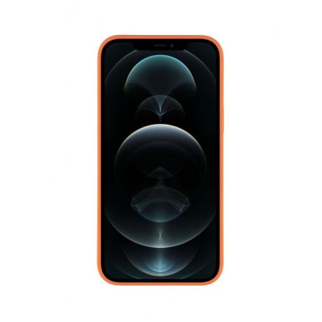 Чехол защитный VLP c MagSafe для iPhone 12 ProMax, оранжевый - фото 4