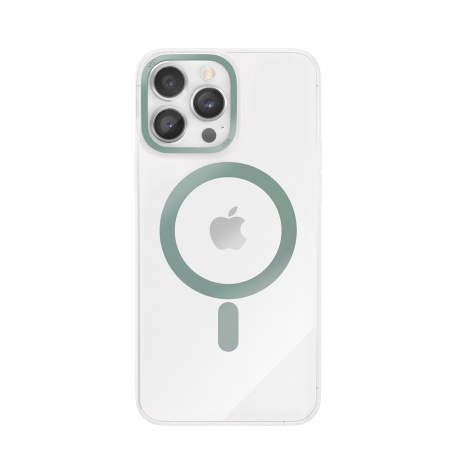 Чехол защитный VLP Line case with MagSafe для iPhone 14 Pro, зеленый - фото 1