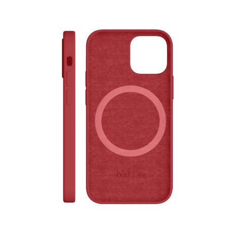 Чехол защитный VLP Silicone case with MagSafe для iPhone 13 mini, красный - фото 2