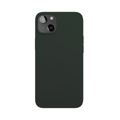 Чехол защитный VLP Silicone case with MagSafe для iPhone 13 mini, темно-зеленый - фото 1