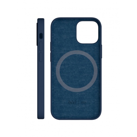 Чехол защитный VLP Silicone case with MagSafe для iPhone 13 mini, темно-синий - фото 2