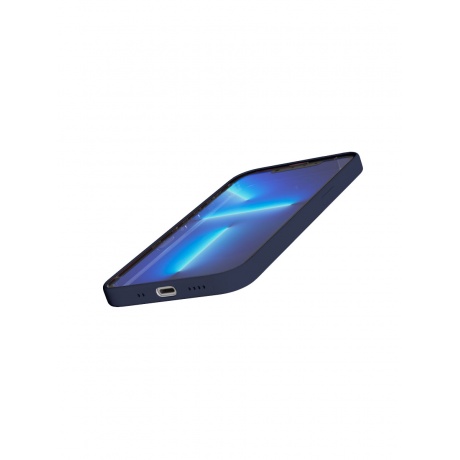 Чехол защитный VLP Silicone case with MagSafe для iPhone 13 mini, темно-синий - фото 3