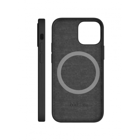 Чехол защитный VLP Silicone case with MagSafe для iPhone 13 mini, черный - фото 2
