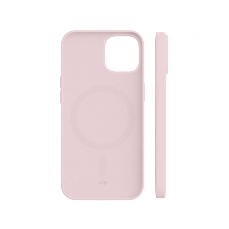 Чехол защитный VLP Silicone case with MagSafe для iPhone 14 Plus, светло-розовый - фото 2
