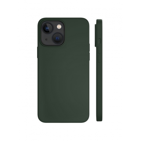 Чехол защитный VLP Silicone case with MagSafe для iPhone 14 Plus, темно-зеленый - фото 1