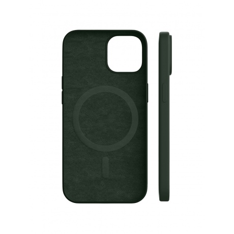 Чехол защитный VLP Silicone case with MagSafe для iPhone 14 Plus, темно-зеленый - фото 2